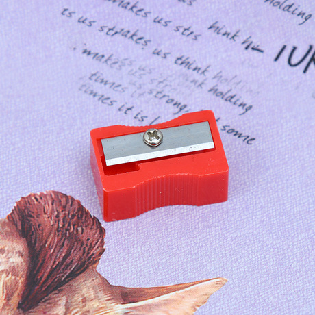 Plastic single-hole rectangular pencil sharpener for children and primary school children pencil sharpener small manual multi-color pencil sharpener wholesale