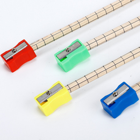 Plastic single-hole rectangular pencil sharpener for children and primary school children pencil sharpener small manual multi-color pencil sharpener wholesale