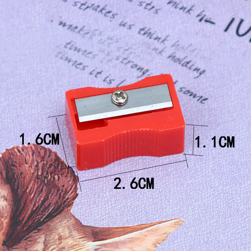 Plastic single-hole rectangular pencil sharpener for children and primary school children pencil sharpener small manual multi-color pencil sharpener wholesale