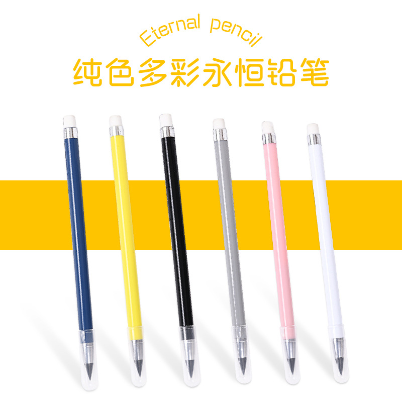 Korean Style Solid Color Colorful Eternal Student Ink-Free Pencil Simple HB Cut-Free Not Easy to Break Propelling Pencil