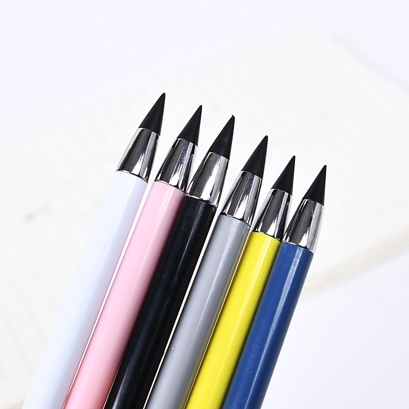 Korean Style Solid Color Colorful Eternal Student Ink-Free Pencil Simple HB Cut-Free Not Easy to Break Propelling Pencil