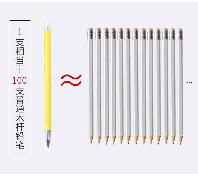 Korean Style Solid Color Colorful Eternal Student Ink-Free Pencil Simple HB Cut-Free Not Easy to Break Propelling Pencil