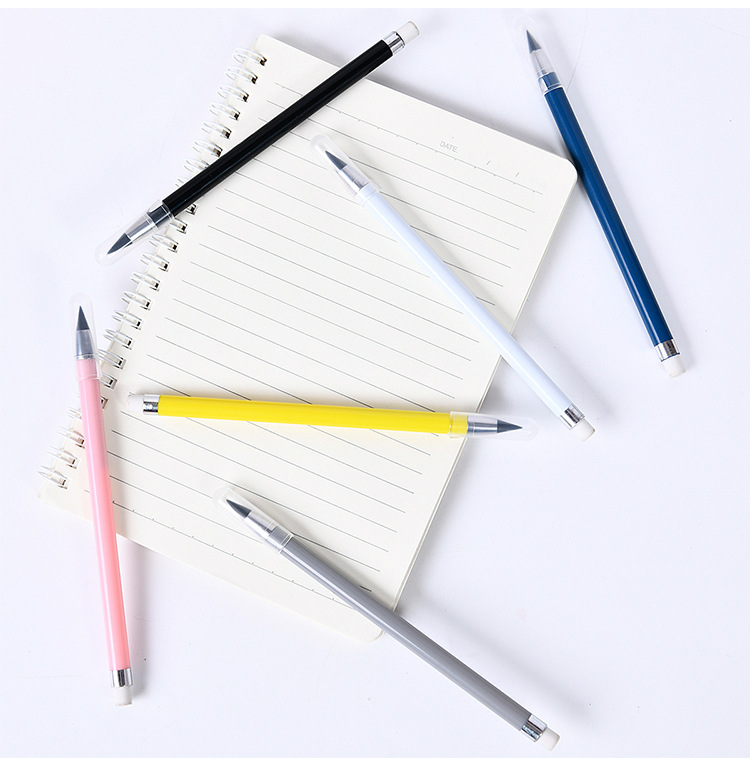 Korean Style Solid Color Colorful Eternal Student Ink-Free Pencil Simple HB Cut-Free Not Easy to Break Propelling Pencil