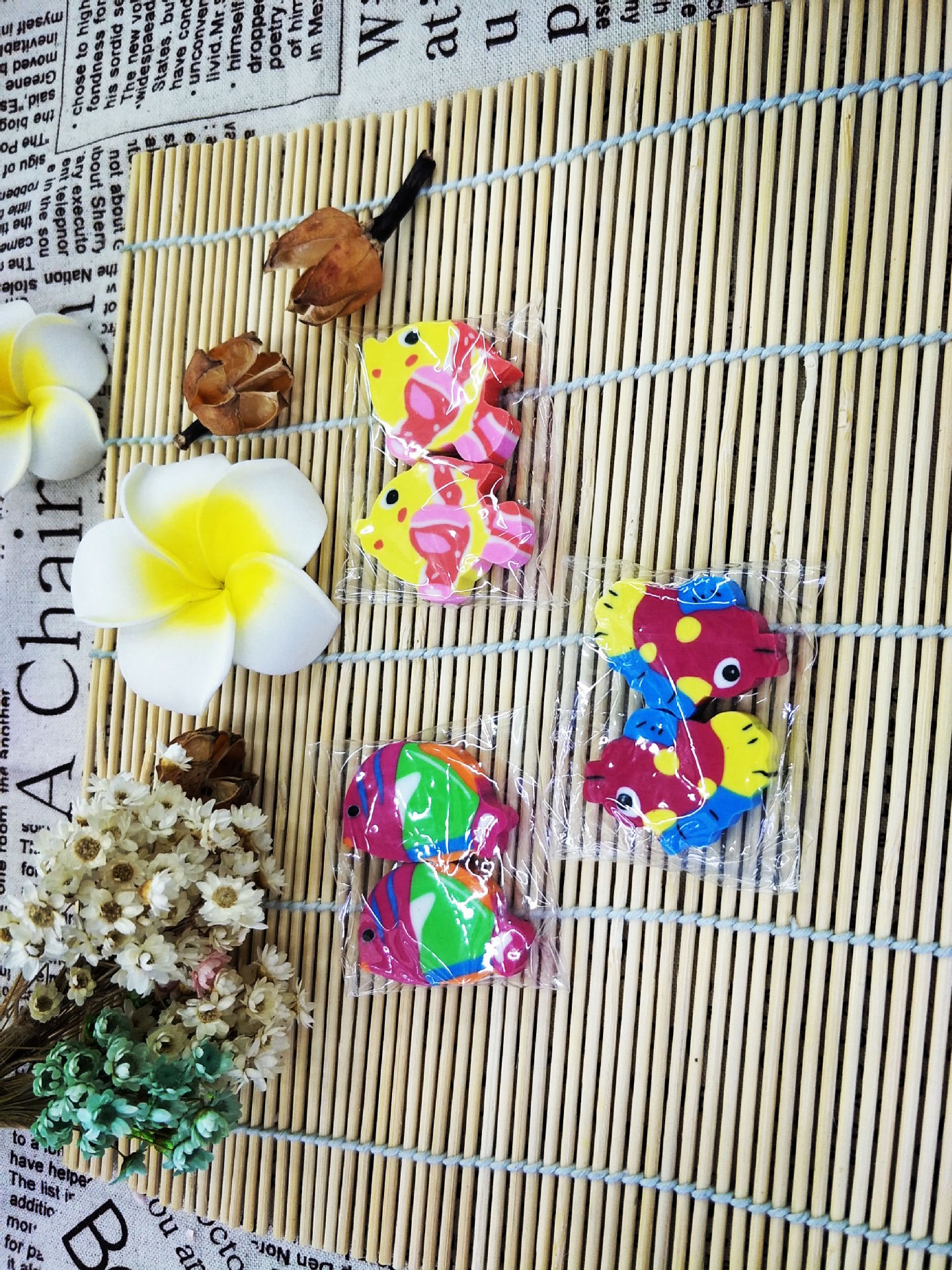 Creative Cartoon Color Marine Animal Eraser Student School Supplies Eraser Factory Direct Sales Wholesale