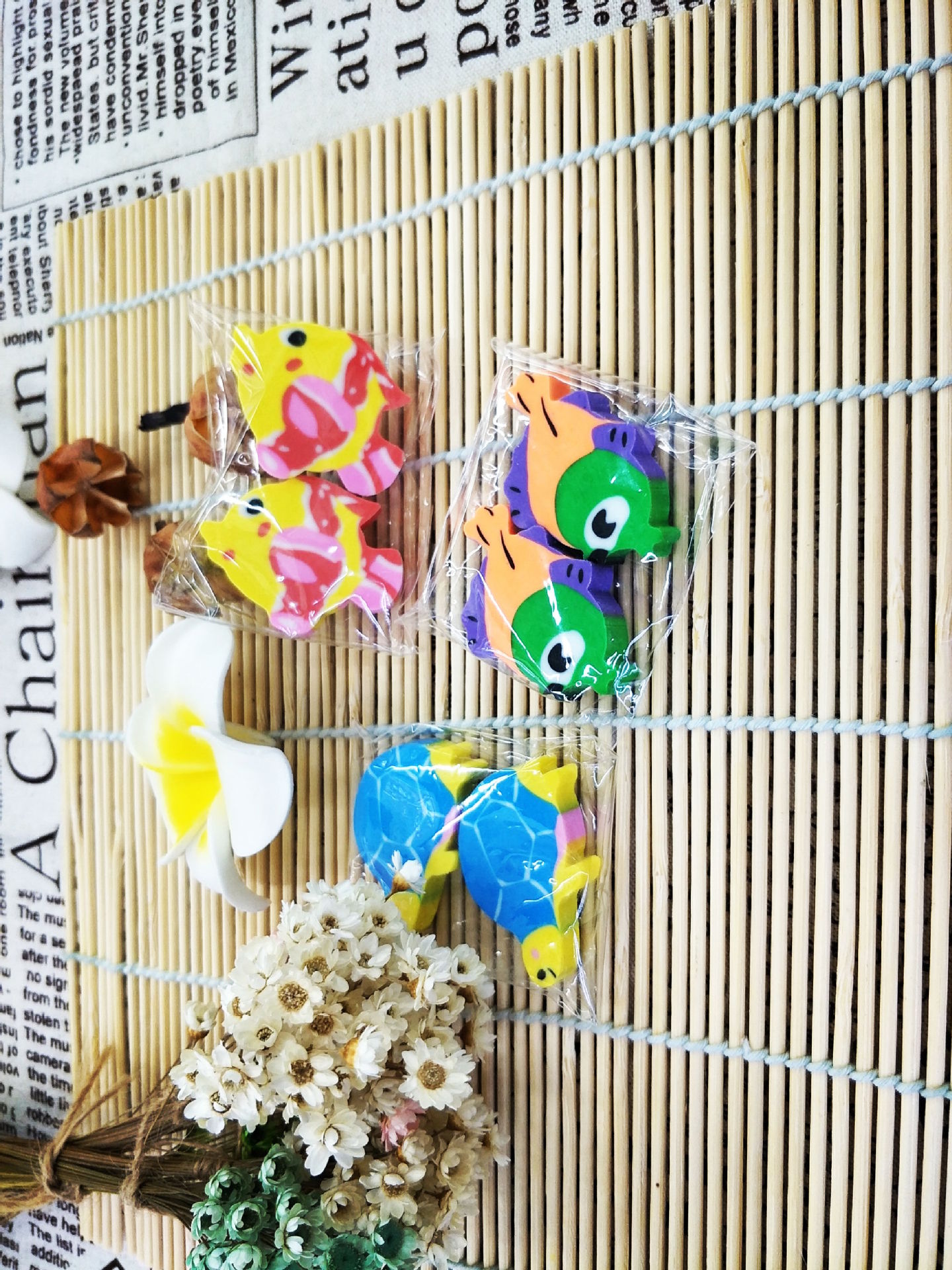 Creative Cartoon Color Marine Animal Eraser Student School Supplies Eraser Factory Direct Sales Wholesale