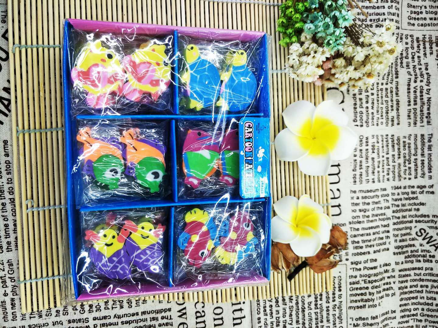 Creative Cartoon Color Marine Animal Eraser Student School Supplies Eraser Factory Direct Sales Wholesale