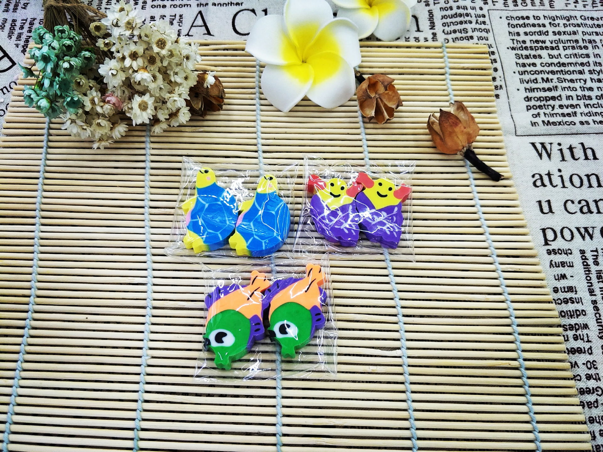 Creative Cartoon Color Marine Animal Eraser Student School Supplies Eraser Factory Direct Sales Wholesale