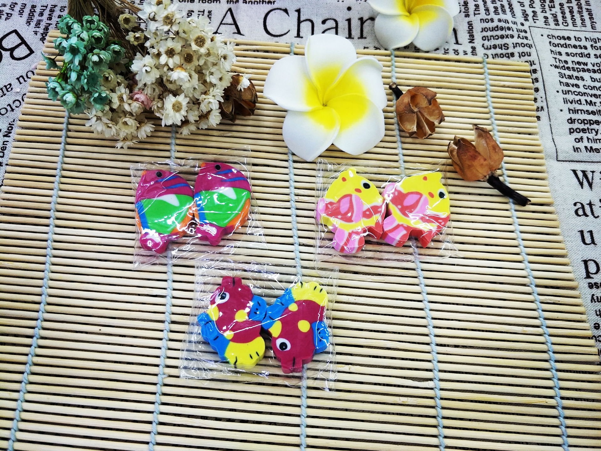 Creative Cartoon Color Marine Animal Eraser Student School Supplies Eraser Factory Direct Sales Wholesale