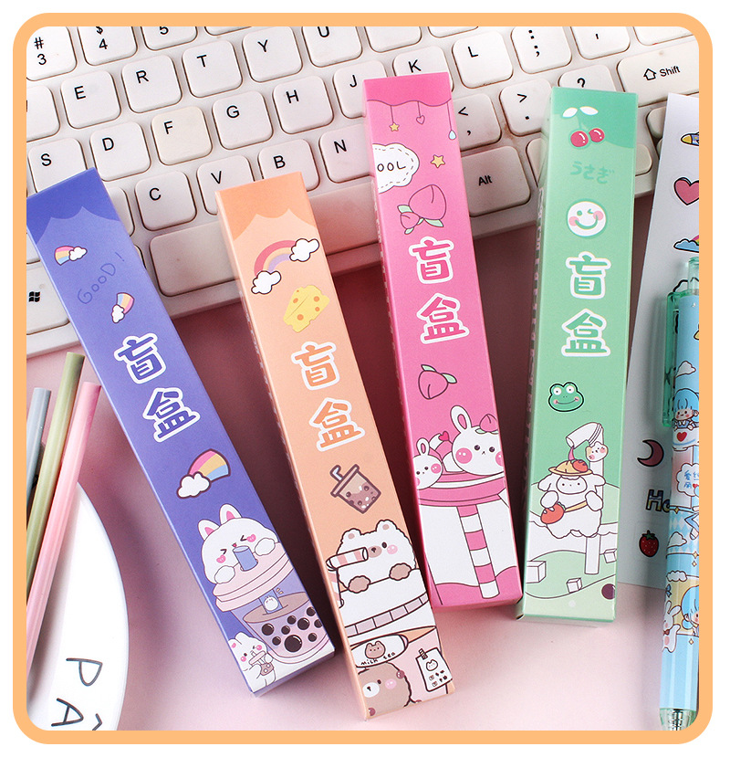 Creative Cartoon Lucky Blind Box Pen Gel Pen Surprise Box Cute Sticker Student Stationery Blind Box Wholesale Creative Cartoon Lucky Blind Box Pen Gel Pen Surprise Box Cute Sticker Student Stationery Blind Box Wholesale