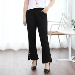 2022 Spring plus Size plus Size Plump Girls Casual Trousers Fat mm Tappered Pencil Pants Slimming Korean Style