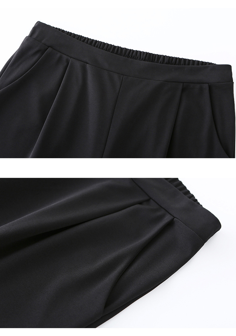 2022 Spring plus Size plus Size Plump Girls Casual Trousers Fat mm Tappered Pencil Pants Slimming Korean Style