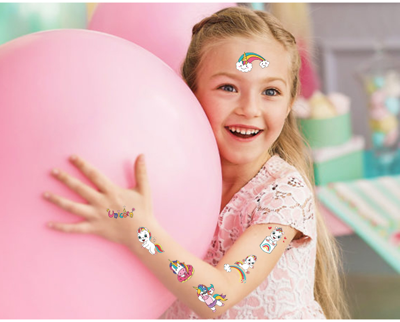 Cross-Border Wholesale Children's Cartoon Tattoo Sticker Unicorn Tattoo Sticker Stickers Waterproof and Durable Customizable Cross-Border Wholesale Children's Cartoon Tattoo Sticker Unicorn Tattoo Sticker Stickers Waterproof and Durable Customizable