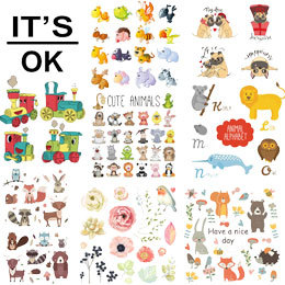 Cartoon Animal Pattern Children Clothes Sticker Patch Thermal Transfer Stickers Offset Heat Transfer Clothing Printing Decorative Sticker Cartoon Animal Pattern Children Clothes Sticker Patch Thermal Transfer Stickers Offset Heat Transfer Clothing Printing Decorative Sticker