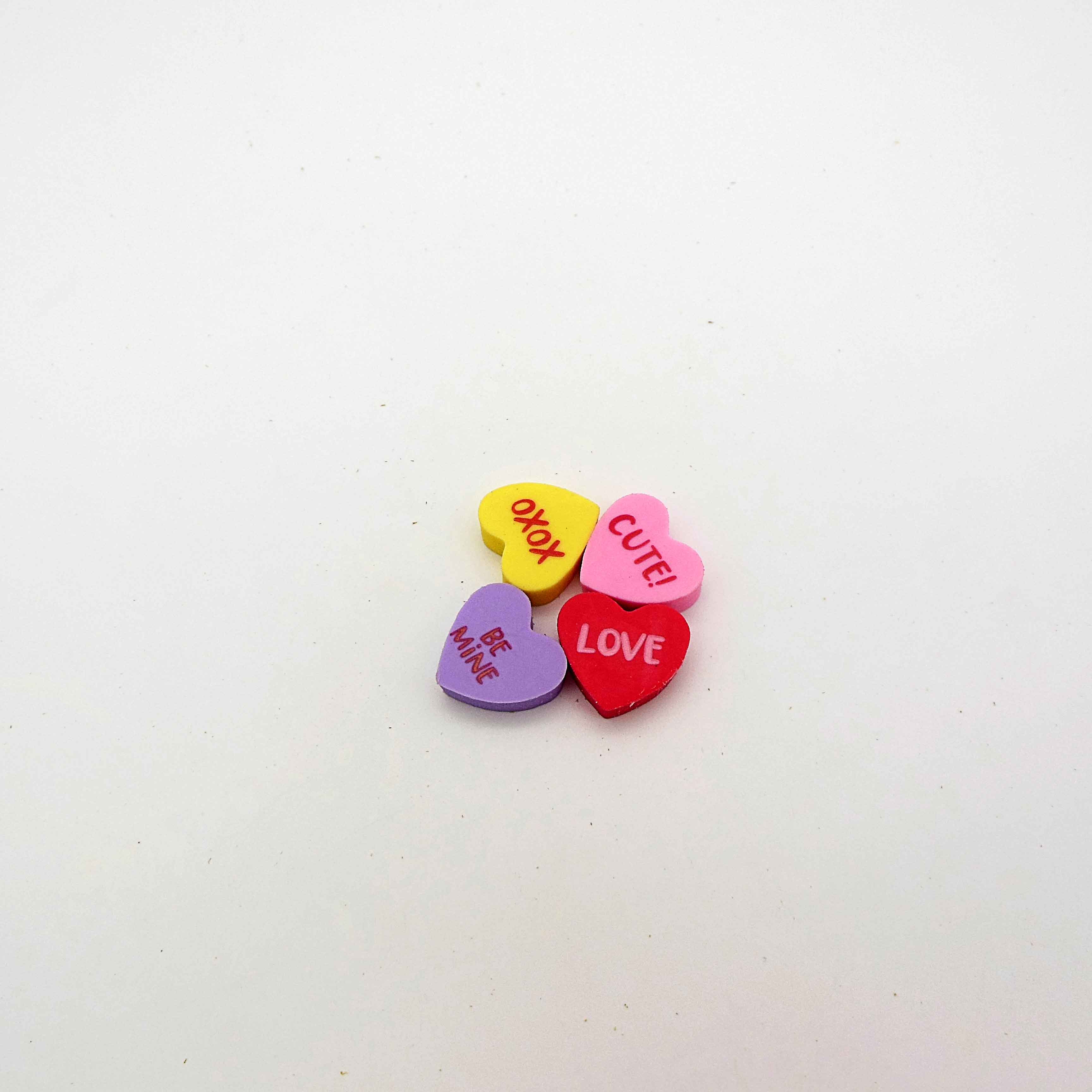Many heart shape Thermal transfer eraser set