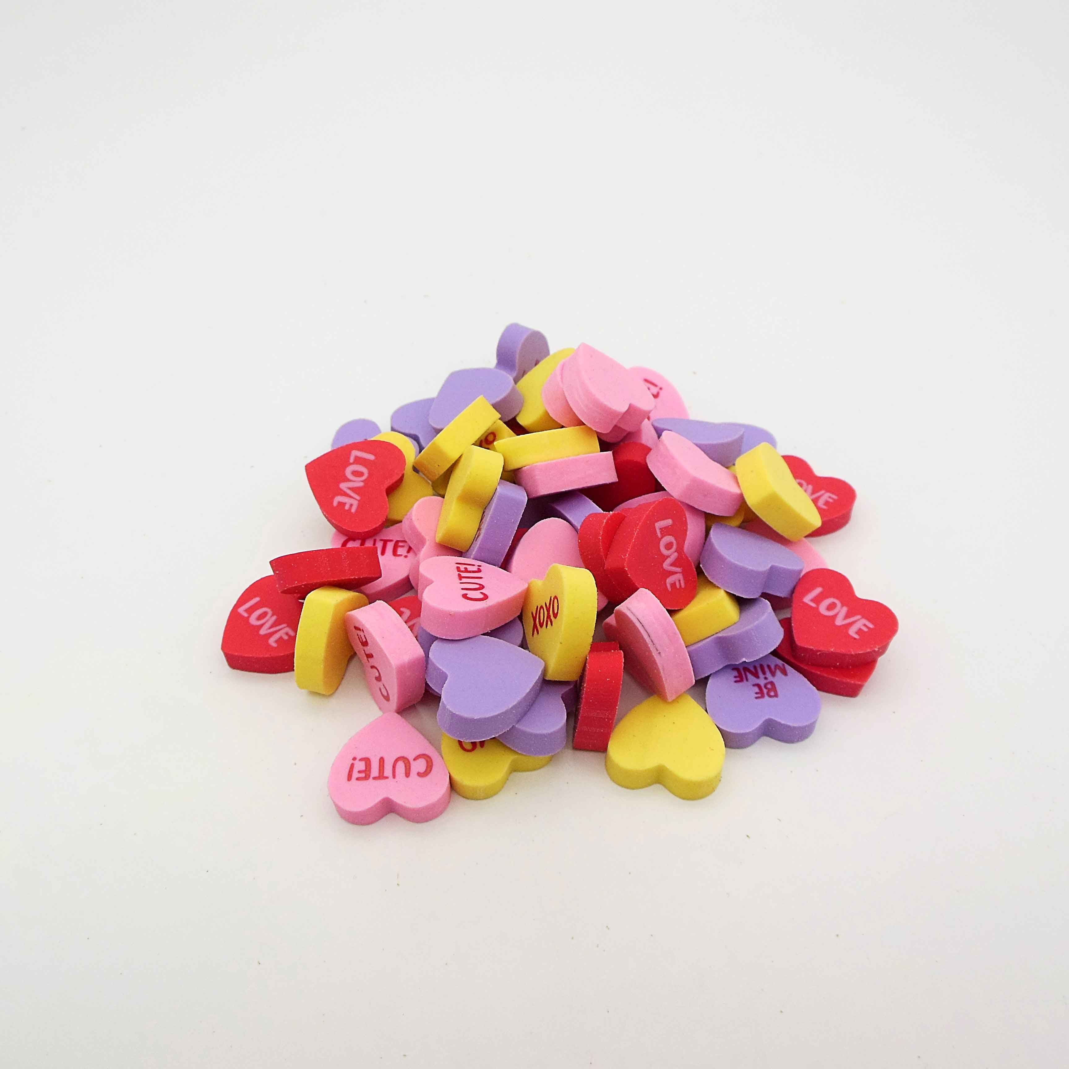 Many heart shape Thermal transfer eraser set