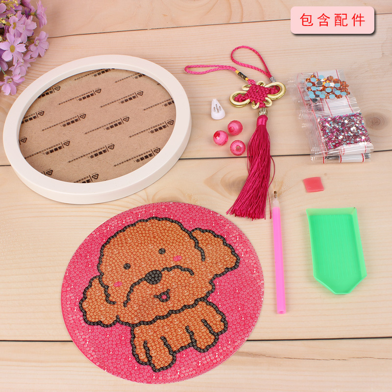 Children&#039;s Cartoon Diamond Painting 5D Diamond Sticker Painting Full Diamond Band Wooden Photo Frame Handmade DIY Birthday Gift