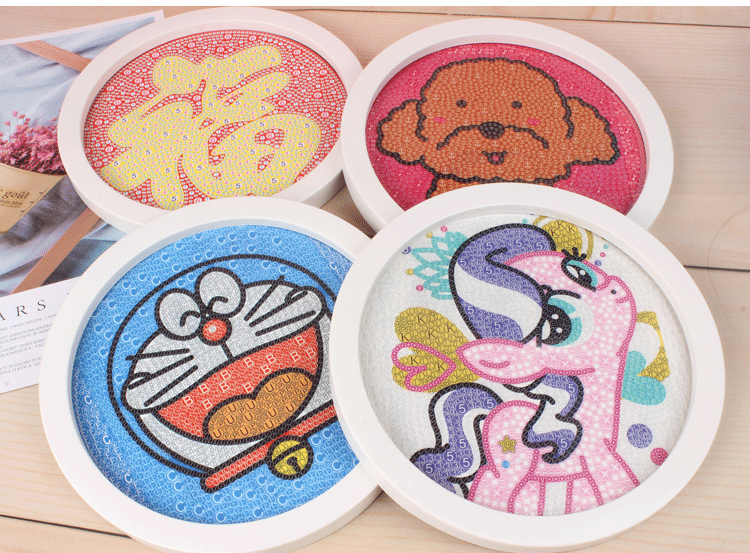 Children's Cartoon Diamond Painting 5D Diamond Sticker Painting Full Diamond Band Wooden Photo Frame Handmade DIY Birthday Gift Children's Cartoon Diamond Painting 5D Diamond Sticker Painting Full Diamond Band Wooden Photo Frame Handmade DIY Birthday Gift