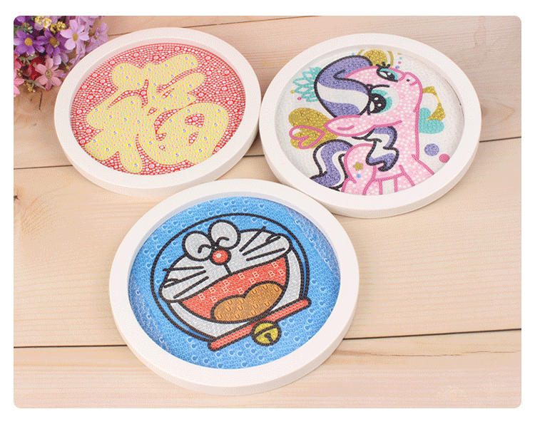 Children's Cartoon Diamond Painting 5D Diamond Sticker Painting Full Diamond Band Wooden Photo Frame Handmade DIY Birthday Gift Children's Cartoon Diamond Painting 5D Diamond Sticker Painting Full Diamond Band Wooden Photo Frame Handmade DIY Birthday Gift