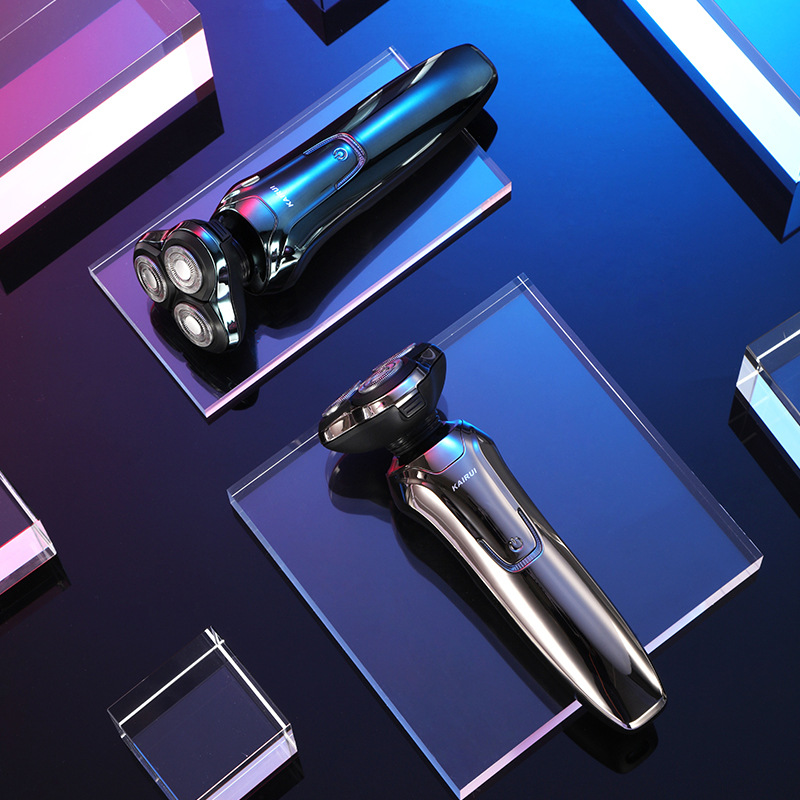 Factory Wholesale Floating Three Cutter Head 4D Electric Shaver Cross-Border Men&#039;s Fully Washable Shaver Rechargeable