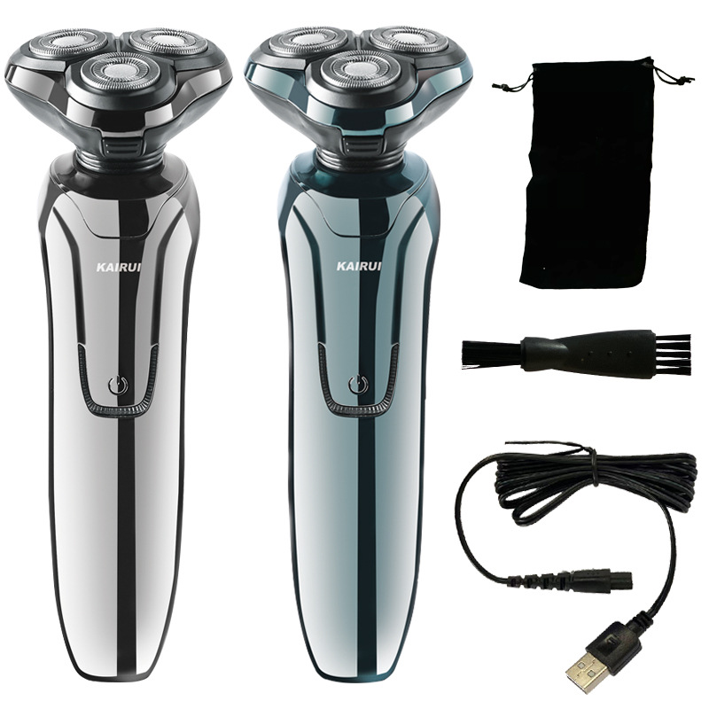 Factory Wholesale Floating Three Cutter Head 4D Electric Shaver Cross-Border Men&#039;s Fully Washable Shaver Rechargeable