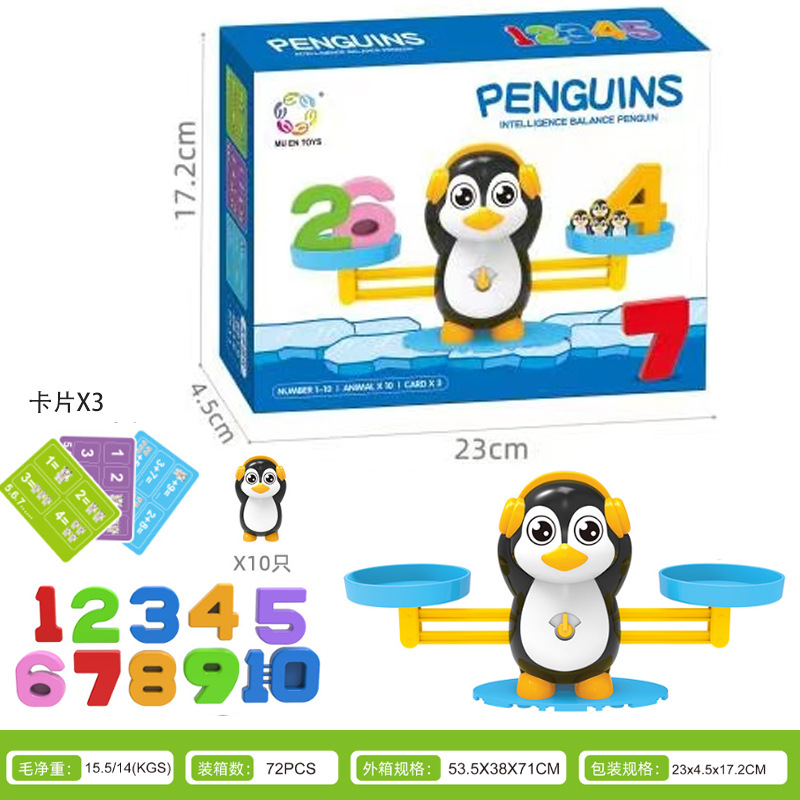 Children's Enlightenment Board Game Kindergarten Science and Education Teaching Aids Early Childhood Education Monkey Penguin Digital Balance Toys Children's Enlightenment Board Game Kindergarten Science and Education Teaching Aids Early Childhood Education Monkey Penguin Digital Balance Toys