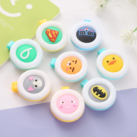 Factory Direct Sales Cartoon Solid Outdoor Mosquito Repellent Buckle Baby Pregnant Women Mosquito Repellent Buckle Children Anti-Mosquito Button Take Along Sticker