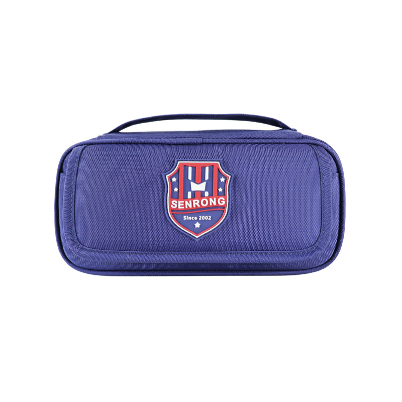 Large Capacity Elementary Students' Pencil Bag Simple Canvas Oxford Cloth Brush Storage Bag Neoprene Children's Stationery Box
