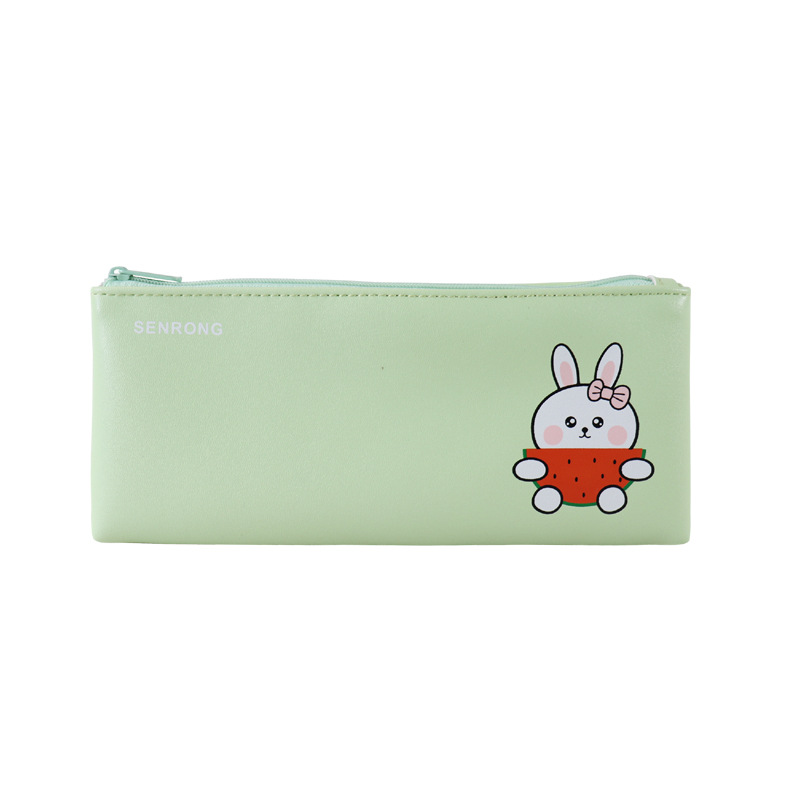 Large Capacity Elementary Students' Pencil Bag Simple Canvas Oxford Cloth Brush Storage Bag Neoprene Children's Stationery Box