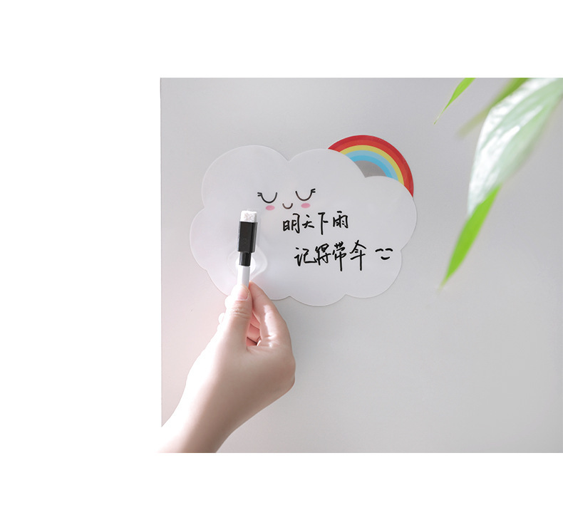 Refridgerator Magnets Erasable Message Board with Pen Paste Creative Cartoon Wall Decoration Message Sticker Writing Board Sticky Notes
