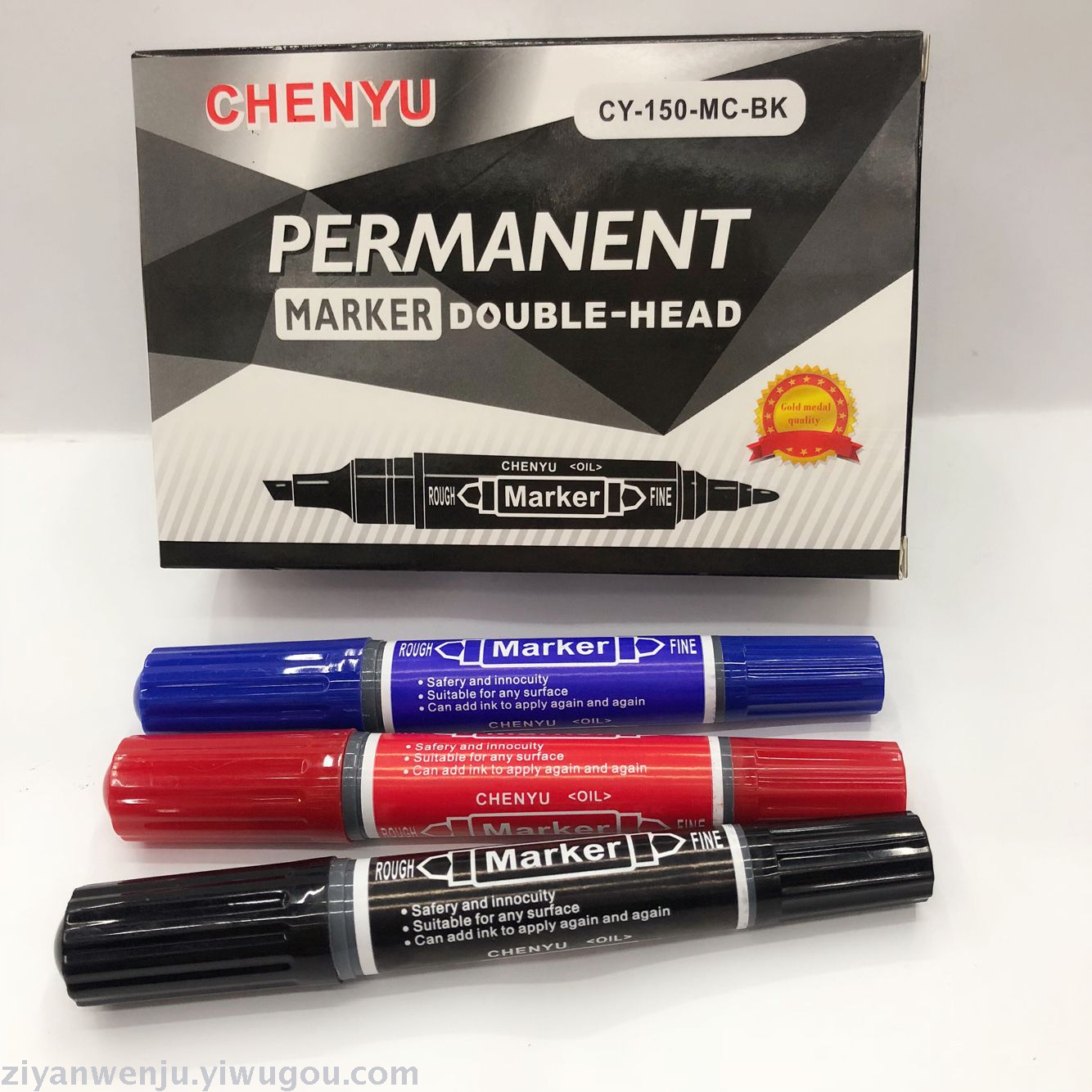 Chenyu 150 Big Two Sides Oily Marking Pen Thick and Thin Permanent Marker Cutter Head Marker Pen Chenyu 150 Big Two Sides Oily Marking Pen Thick and Thin Permanent Marker Cutter Head Marker Pen