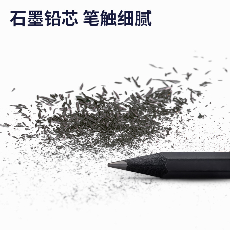 Deli Nusai Pencil 2B HB Kindergarten Black Wood Pencil 10 PCs Primary School Student Hexagonal Pencil Stationery Wholesale