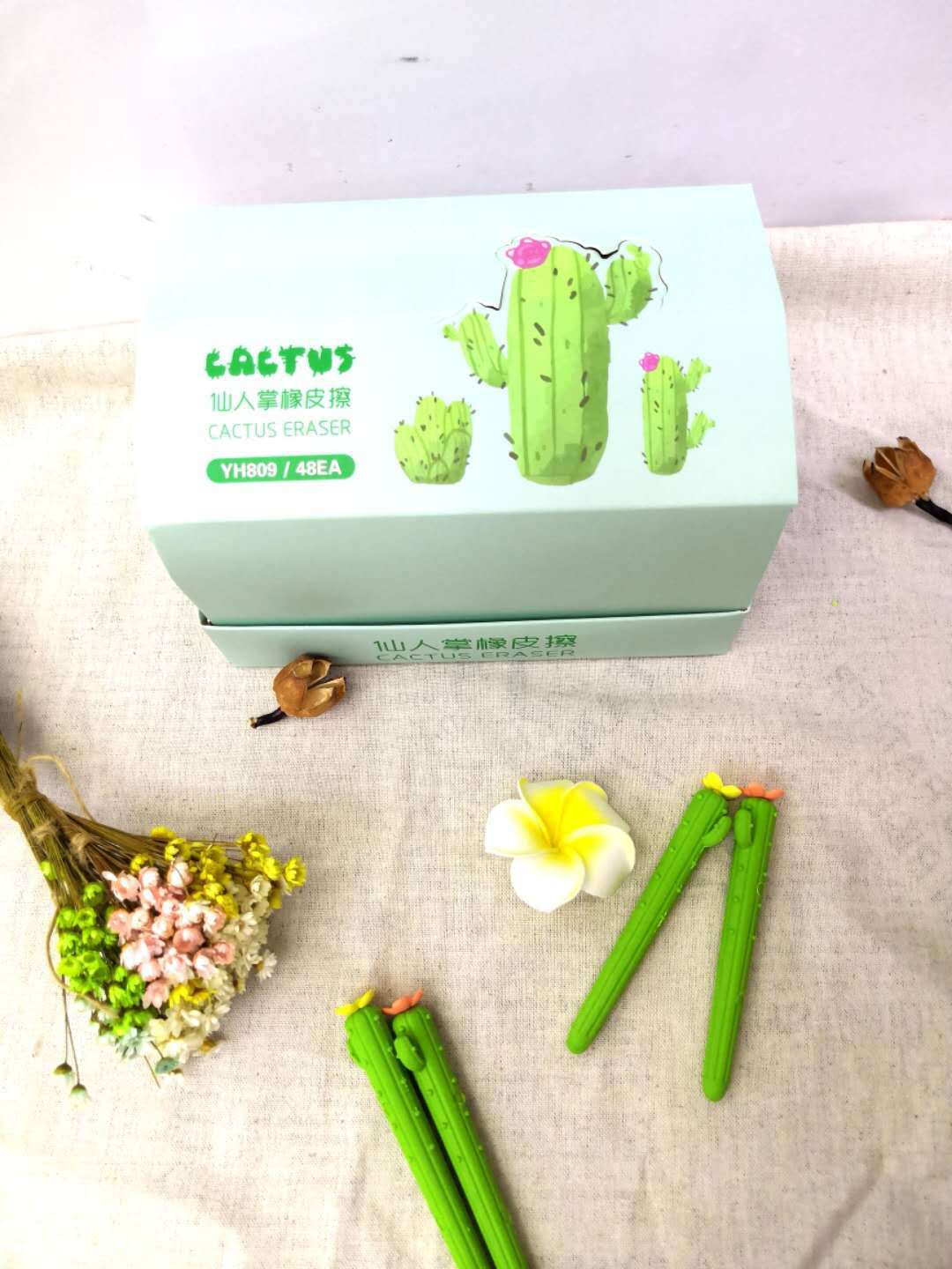 Creative Elementary School Student Mo Yi Eraser Cactus Eraser Office Stationery Student Exam Gift