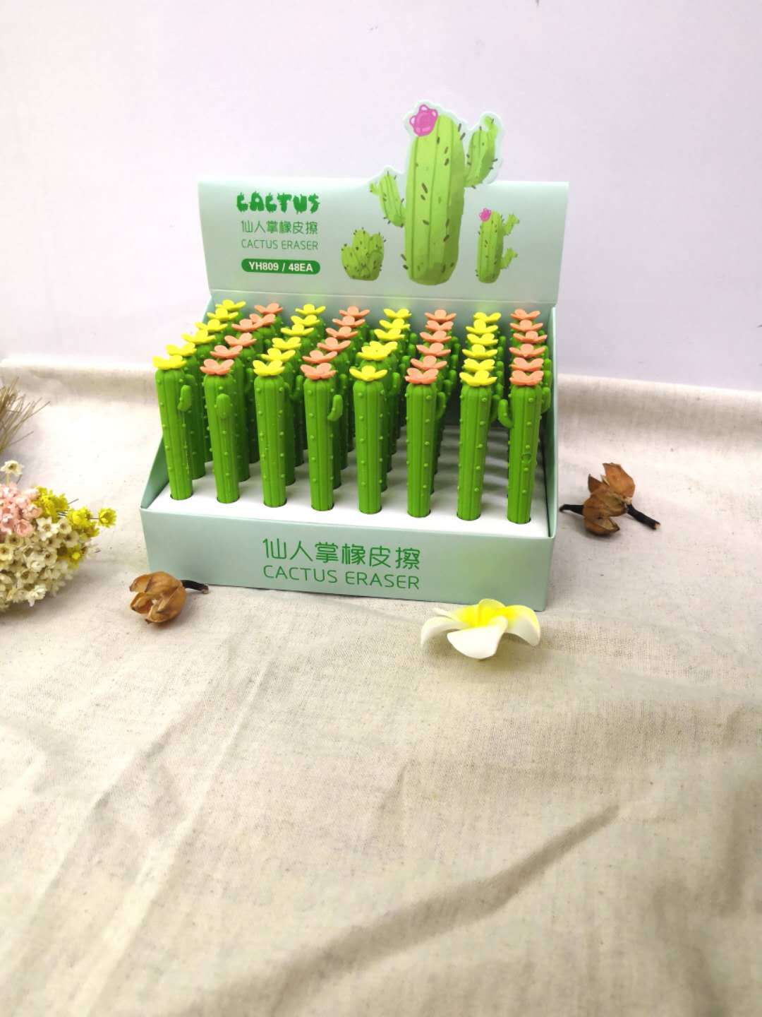 Creative Elementary School Student Mo Yi Eraser Cactus Eraser Office Stationery Student Exam Gift