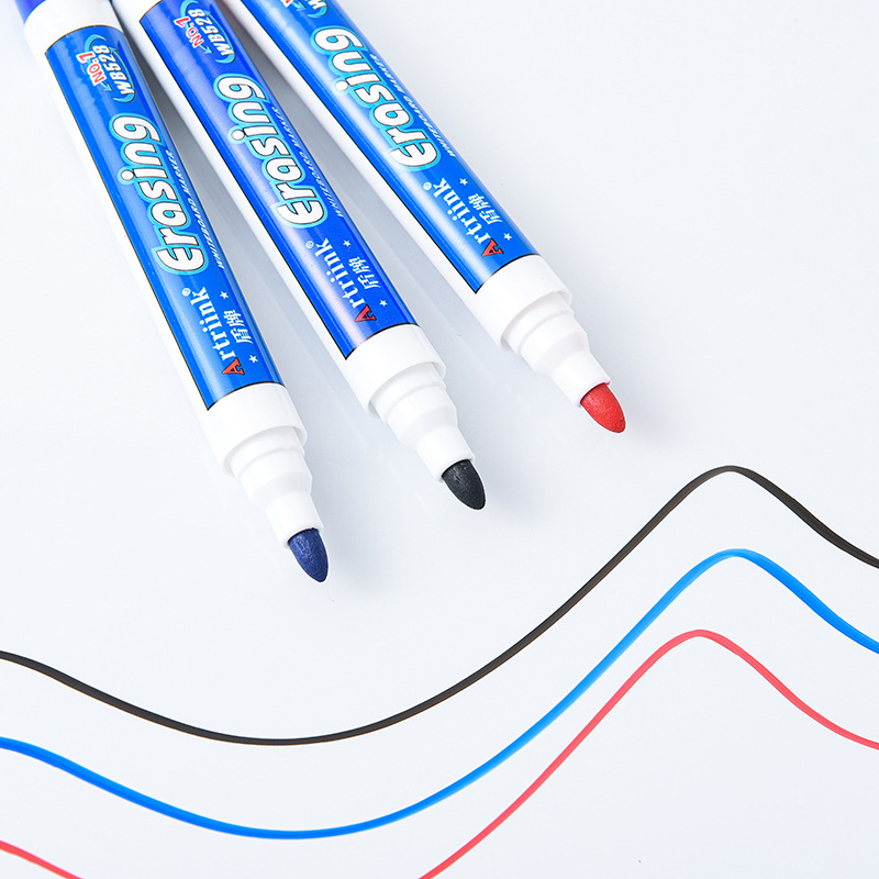 528 Whiteboard Marker Erasable Mark Marking Pen Office Teaching Advertisement Traceless Marker Water-Based Board Pen