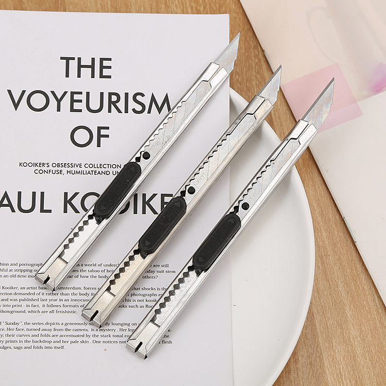 Stainless Steel Art Knife Small Portable Office Supplies Metal Paper Cutter Student Stationery Hand Tool Knife Wholesale