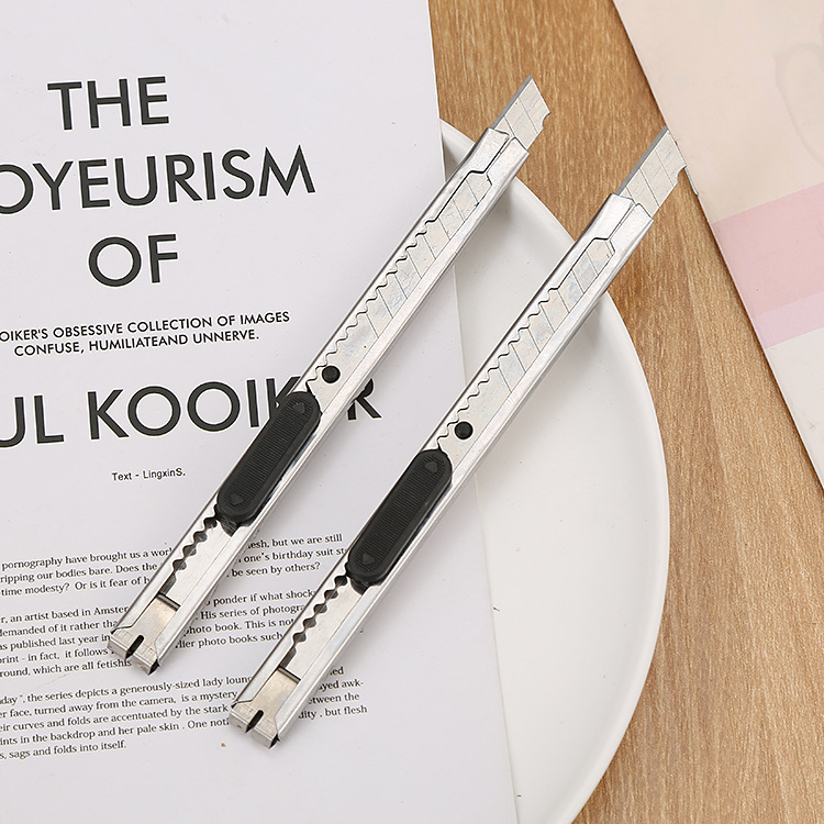 Stainless Steel Art Knife Small Portable Office Supplies Metal Paper Cutter Student Stationery Hand Tool Knife Wholesale