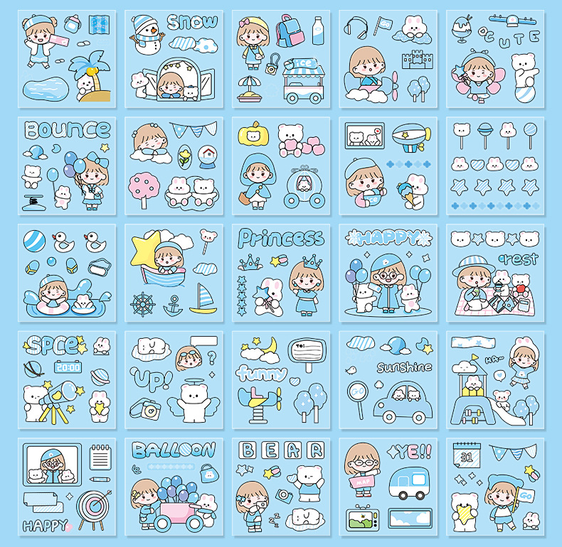 Mori Pet Stickers Journal Stickers Set Transparent Waterproof and Traceless Hand Ledger Sticker Decorative Cartoon Cute DIY Mori Pet Stickers Journal Stickers Set Transparent Waterproof and Traceless Hand Ledger Sticker Decorative Cartoon Cute DIY