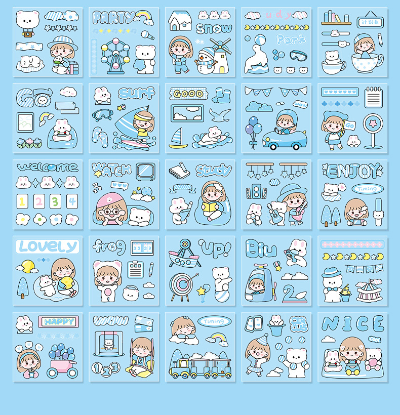 Mori Pet Stickers Journal Stickers Set Transparent Waterproof and Traceless Hand Ledger Sticker Decorative Cartoon Cute DIY Mori Pet Stickers Journal Stickers Set Transparent Waterproof and Traceless Hand Ledger Sticker Decorative Cartoon Cute DIY