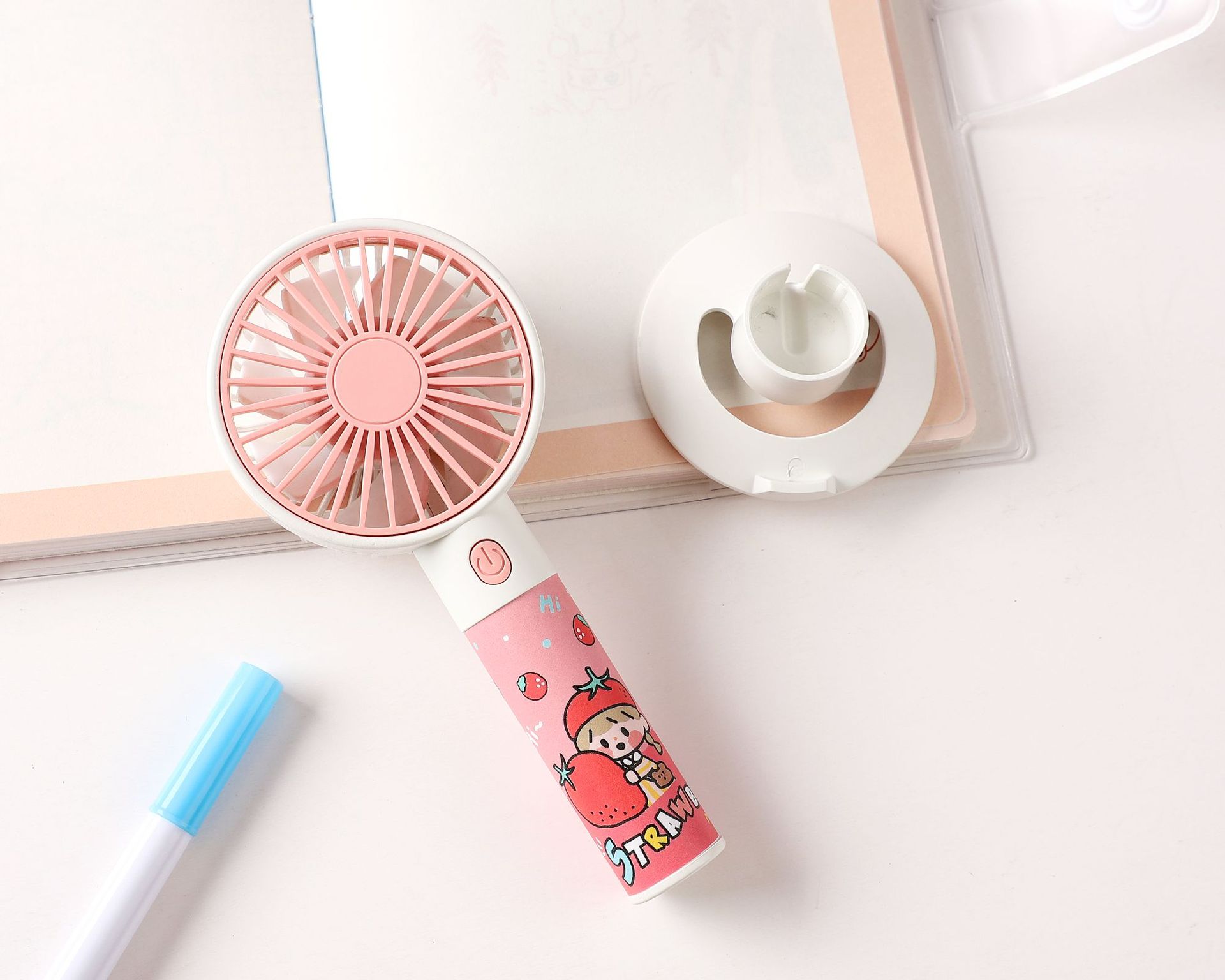 DIY Sticker Mini Cartoon Handheld Fan Lightweight Pocket Little Fan USB Charging Three Gear Night Light Fan DIY Sticker Mini Cartoon Handheld Fan Lightweight Pocket Little Fan USB Charging Three Gear Night Light Fan