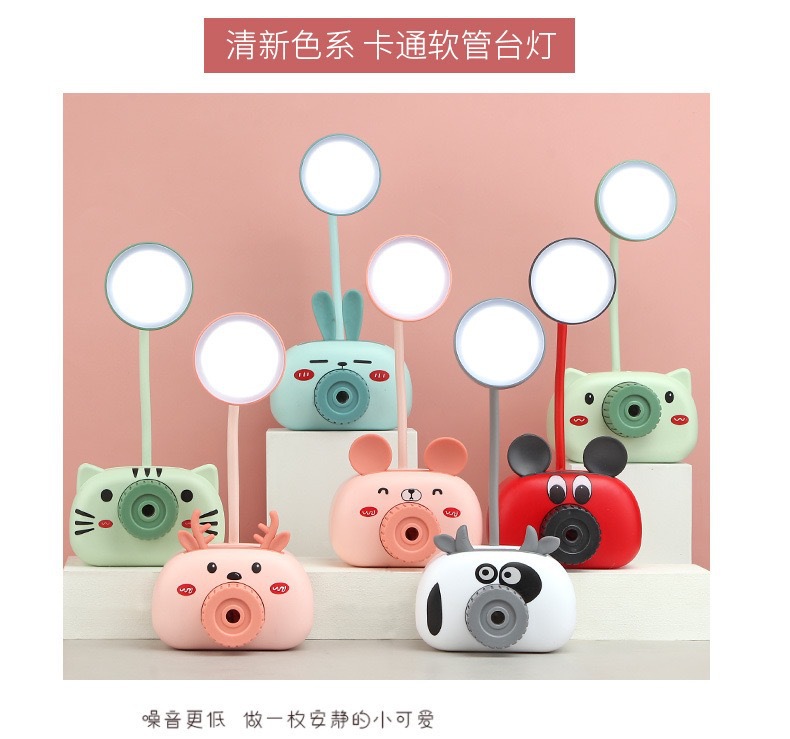 Cartoon Animal Pencil Sharper Desk Lamp Led Student Dormitory Bedroom Reading Eye Protection Desk Lamp Gift USB Charging