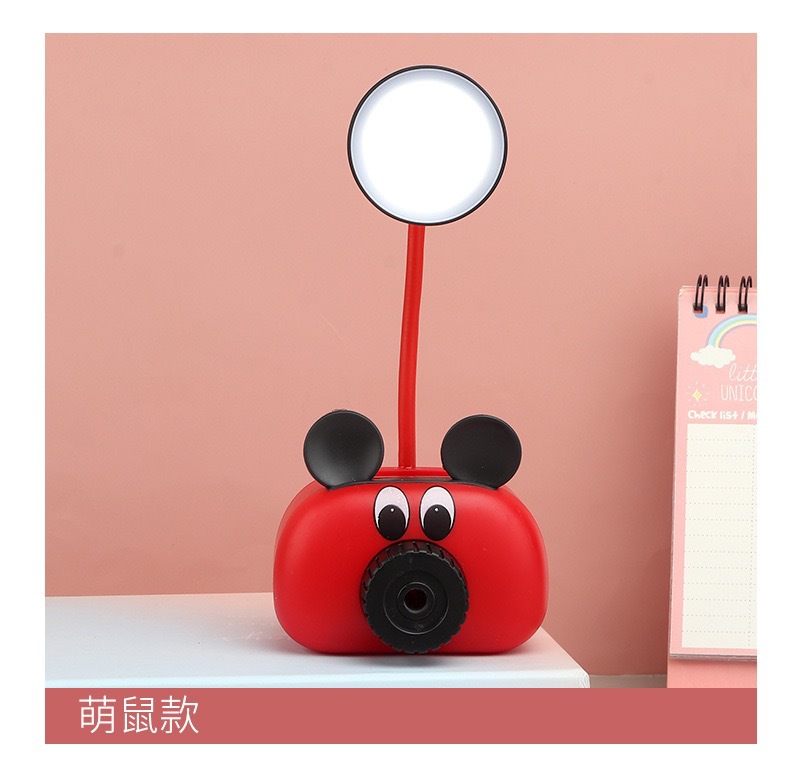 Cartoon Animal Pencil Sharper Desk Lamp Led Student Dormitory Bedroom Reading Eye Protection Desk Lamp Gift USB Charging