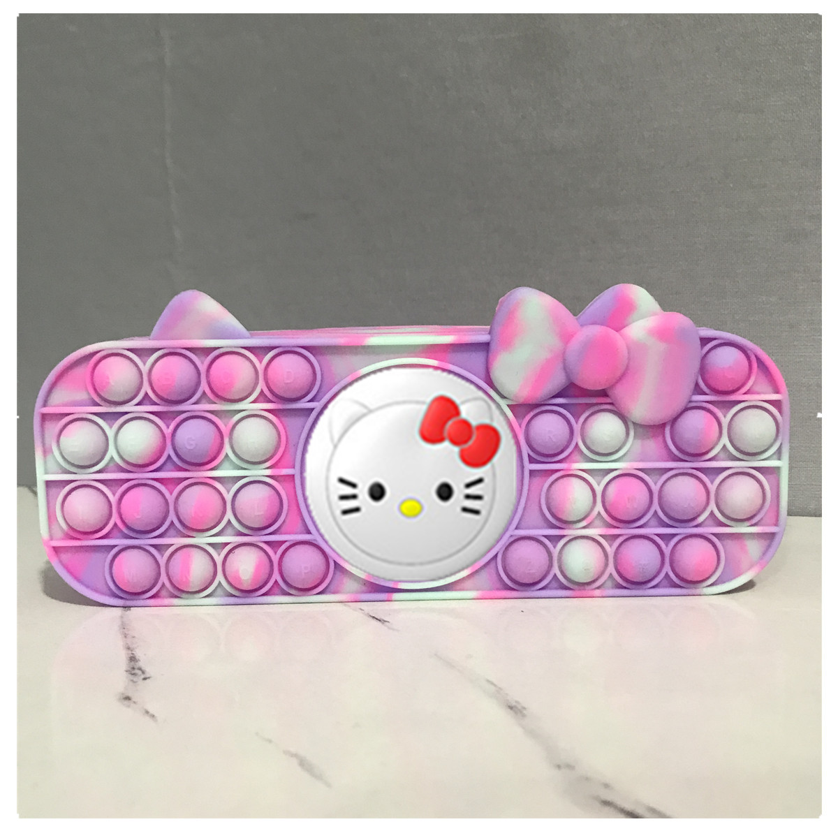 Rat Killer Pioneer New Rat Killer Pioneer Pencil Case Simple Solid Color Silicone Bubble Music Stationery Storage Bag Pencil Case