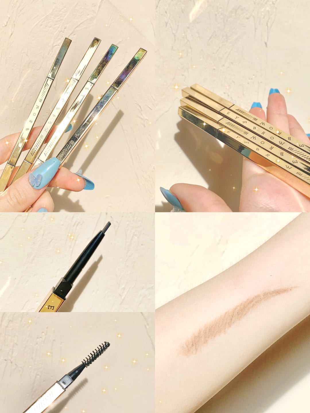 Xixi Double Head Eyebrow Pencil Natural Brown Long-Lasting Fadeless Not Smudge Beginner Beginner Internet Famous Recommended