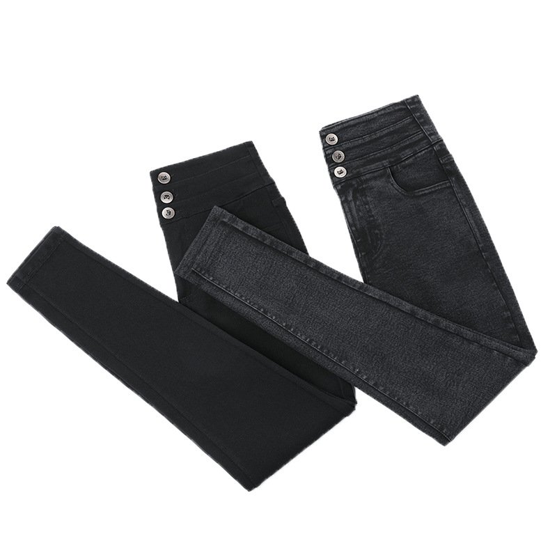 Black Leggings Women&#039;s 2021 Spring New Outdoor Leggings High Waist Elastic Skinny Slimming Pencil Tappered Magic Pants