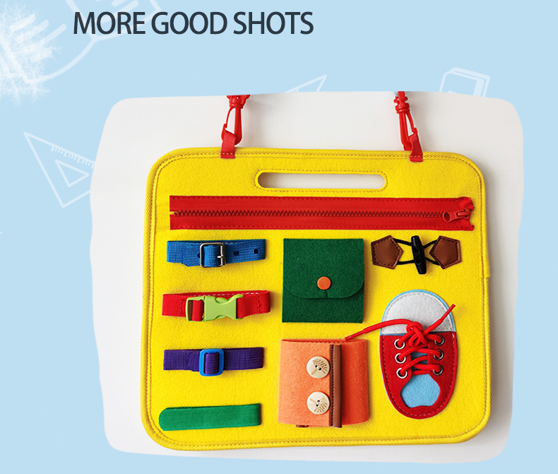 Dressing Learning Board Infant Early Education Cloth Book Children&#039;s Educational Toys Kindergarten Montessori Teaching Aids Amazon Supply