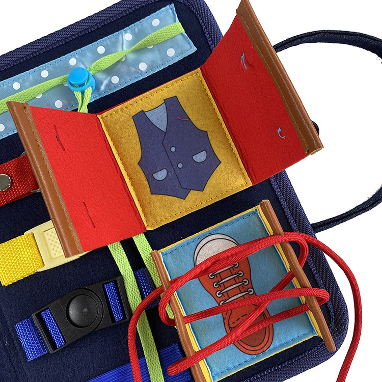 Felt Spot Early Education Board Children&#039;s Busy Board Fine Training Parent-Child Interaction Early Education Teaching Aids Factory Straight Hair