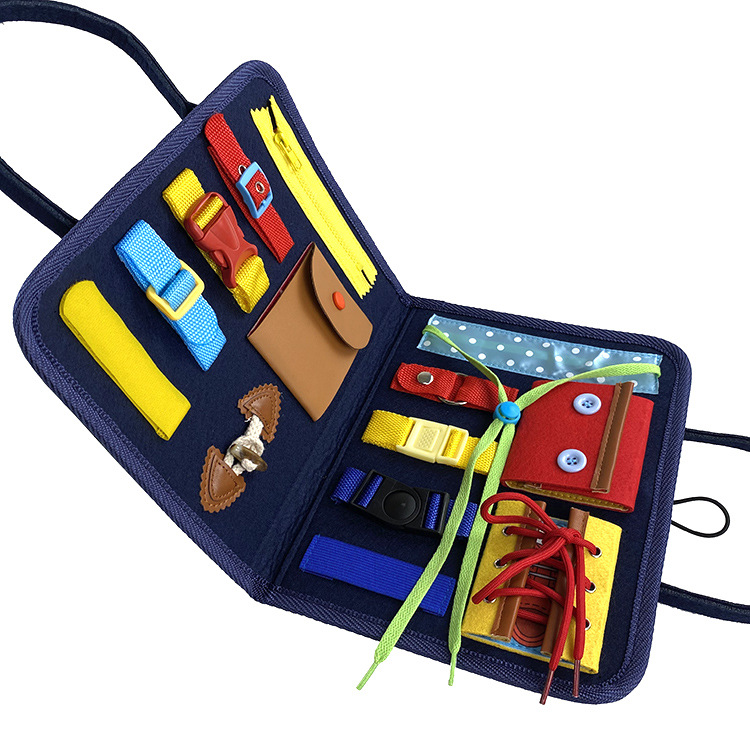 Felt Spot Early Education Board Children&#039;s Busy Board Fine Training Parent-Child Interaction Early Education Teaching Aids Factory Straight Hair
