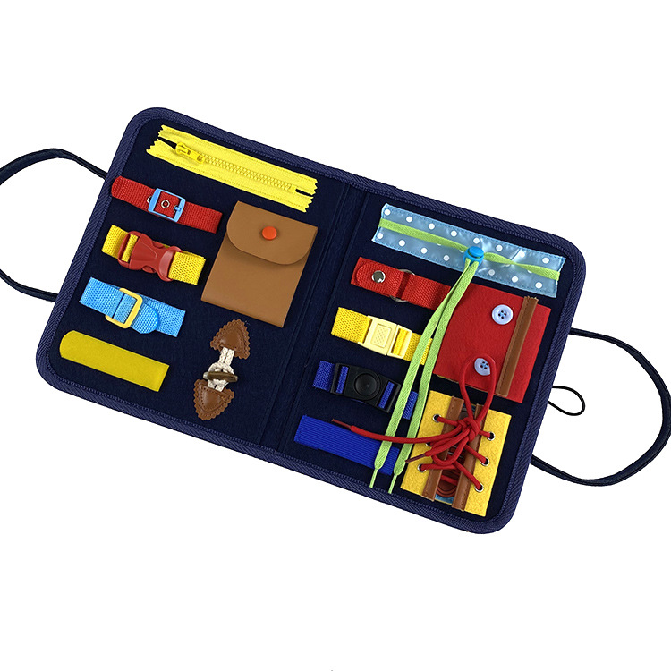 Felt Spot Early Education Board Children&#039;s Busy Board Fine Training Parent-Child Interaction Early Education Teaching Aids Factory Straight Hair