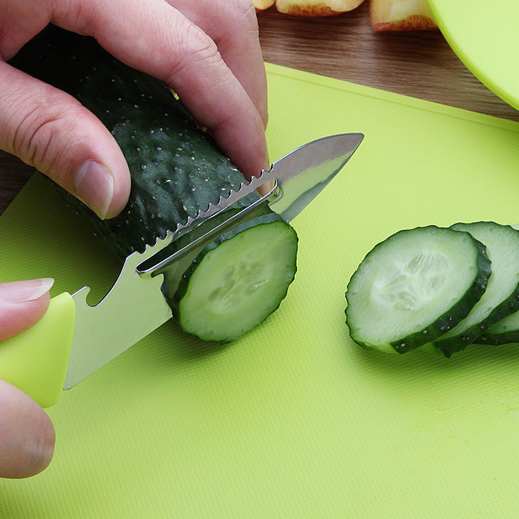 Stainless Steel Apple Cutter Multi-Functional Fruit Knife Peeler Combination Gift Knife Set Fruit Fork Cutting Board
