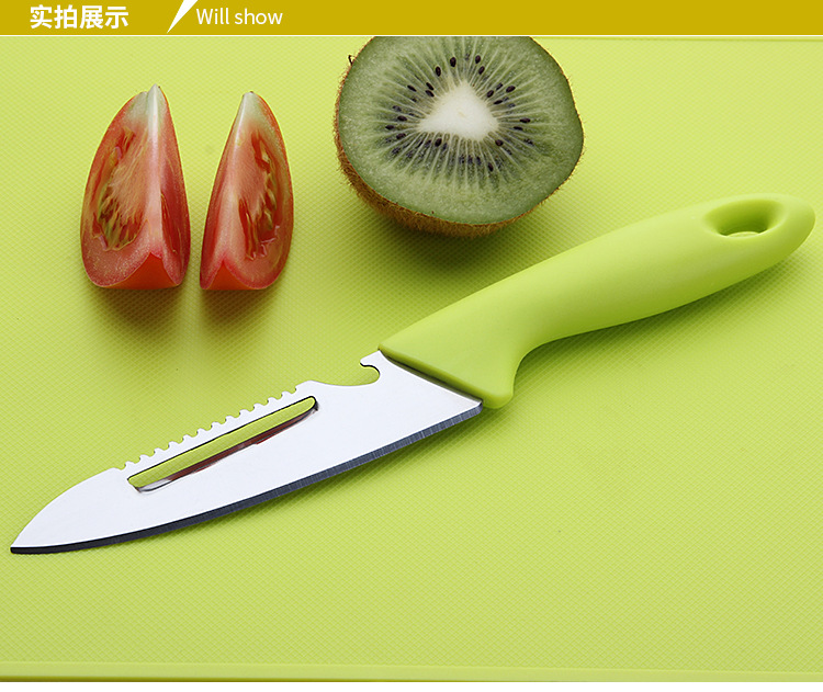 Stainless Steel Apple Cutter Multi-Functional Fruit Knife Peeler Combination Gift Knife Set Fruit Fork Cutting Board Stainless Steel Apple Cutter Multi-Functional Fruit Knife Peeler Combination Gift Knife Set Fruit Fork Cutting Board